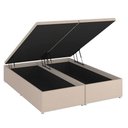 Ver imagem 3 de Cama Box com Baú Queen Conjunto Airtech Spring Pocket Molas Ensacadas Suede Bege Ortobom