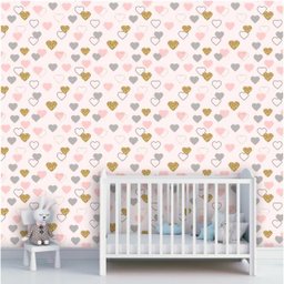 Papel de Parede Teen Corações 3,30x0,60 38 - 2