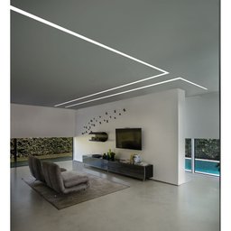 Perfil de Led Sobrepor Preto 2 Metros - 5