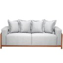 Ver imagem 3 de Sofá 03 Lugares para Sala de Estar 178 Cm Khali B04 Linho Cinza Couríssimo Whisky - Lyam Lyam Decor