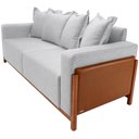 Ver imagem 4 de Sofá 03 Lugares para Sala de Estar 178 Cm Khali B04 Linho Cinza Couríssimo Whisky - Lyam Lyam Decor