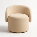 Ver imagem 1 de Poltrona Orgânica Redonda para Sala Quarto Recepção Liz Confortável Elegante Bouclê