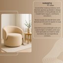 Ver imagem 7 de Poltrona Orgânica Redonda para Sala Quarto Recepção Liz Confortável Elegante Bouclê