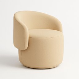 Poltrona Orgânica Redonda para Sala Quarto Recepção Liz Confortável Elegante Bouclê - 3