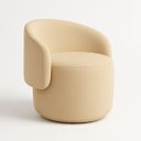 Ver imagem 3 de Poltrona Orgânica Redonda para Sala Quarto Recepção Liz Confortável Elegante Bouclê