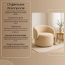 Poltrona Orgânica Redonda para Sala Quarto Recepção Liz Confortável Elegante Bouclê - 6