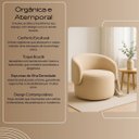 Ver imagem 6 de Poltrona Orgânica Redonda para Sala Quarto Recepção Liz Confortável Elegante Bouclê