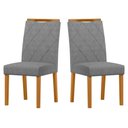 Ver imagem 2 de Cadeira Sala Jantar Sarah Kit 2 Ype/bouclé Cinza