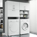 Ver imagem 1 de Armário Multiuso Lavanderia 5 Portas 5 Nichos Branca