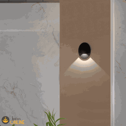 Arandela Para Area Externa Interna LED 1w 3000k Preto Globo - 3