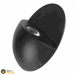 Arandela Para Area Externa Interna LED 1w 3000k Preto Globo - 2