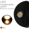 Arandela Para Area Externa Interna LED 1w 3000k Preto Globo - 10
