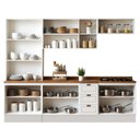 Ver imagem 6 de Cozinha Modulada Completa 5 Peças com Tampos Americana Portas em MDF Branca Frisado