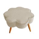 Ver imagem 3 de Puff Decorativo Pés Palito Aurora Veludo - Estopar Puff Aurora Veludo Veludo Bege