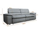 Ver imagem 2 de Sofá Niko 2,00m com Molas Retrátil Reclinável Velosuede - Netsofas - Cinza