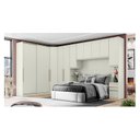 Ver imagem 1 de Quarto Modulado Casal Ambiente Composição 6.2 New Predileto 6 Peças Areia - Henn