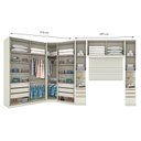 Ver imagem 3 de Quarto Modulado Casal Ambiente Composição 6.2 New Predileto 6 Peças Areia - Henn