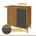 Ver imagem 3 de Balcão de Canto para Cozinha 1 Porta Imperatriz Nesher Móveis Freijó-grafite