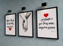 Ver imagem 2 de Kit 3 Quadros com Moldura Frase o que Deus Uniu 30x45cm