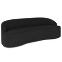 Ver imagem 1 de Sofá 3 Lugares Curvo Sala de Estar Living Lótus D02 Bouclê Preto 180cm Bc-08 - Lyam Decor