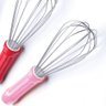 Batedor de Ovos Fue Massa Bolo Fouet 25cm Inox Profissional - Rosa - 1