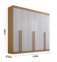 Ver imagem 2 de Guarda Roupa Milano 6 Portas 6 Gavetas - D'Doro Móveis:Cinamomo/Off