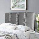 Ver imagem 1 de Cabeceira Cama Box Solteiro 90cm Suede Velut Cinza - King House