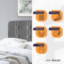 Ver imagem 4 de Cabeceira Cama Box Solteiro 90cm Suede Velut Cinza - King House