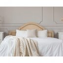 Ver imagem 1 de Cabeceira King Provençal Luxo 193X60 Suede Bege Tachas Fumê