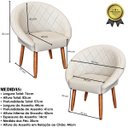 Ver imagem 3 de Poltrona Sofisticada para Sala Moderna Tecido Corano Premium Pés Palito