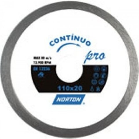 Disco Diam. Norton C/S Continuo Liso 110 x 20mm