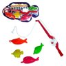 Brinquedo Vamos Pescar Vara Com Molinete + 4 Peixes - 133432 - 1