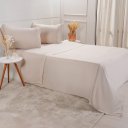 Ver imagem 1 de Jogo de Cama King Serenitá 4 Pçs Bordado Festonê 193x203x40cm Machiatto