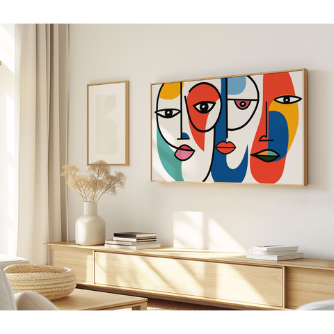 Quadro Decorativo N°3 70x40cm - Modernista - Madeira Clara - Rollflex