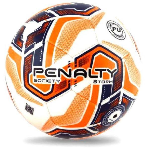 Bola Penalty Society Storm Xxi Laranja 25 Cm 600g