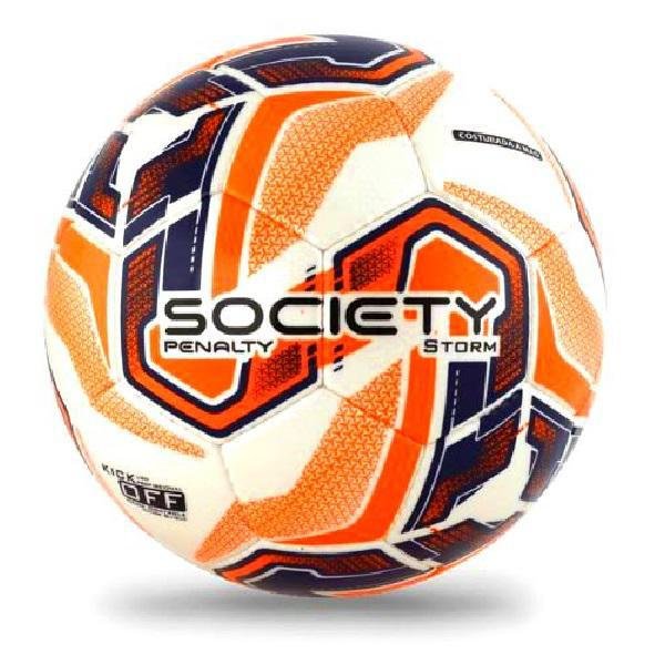 Bola Penalty Society Storm Xxi Laranja 25 Cm 600g - 3