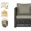 Ver imagem 4 de Mesa e 3 Poltronas Madri Corda Náutica Estofado 8 Trama Preto