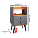 Ver imagem 4 de Cabeceira Solteiro 5 Módulos com Mesa de Cabeceira Dream Moderna para Quarto Completa