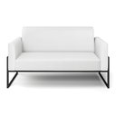Ver imagem 3 de Sofá Namoradeira Base Industrial Alta Preto Marisa Corino D03 - D\'rossi Cor Branco