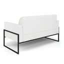 Ver imagem 6 de Sofá Namoradeira Base Industrial Alta Preto Marisa Corino D03 - D\'rossi Cor Branco