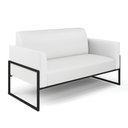 Ver imagem 1 de Sofá Namoradeira Base Industrial Alta Preto Marisa Corino D03 - D\'rossi Cor Branco
