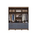 Ver imagem 3 de Guarda Roupa Casal 6 Portas e 5 Gavetas Porto Branco - Panan