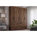Ver mais imagens de Guarda Roupa Casal 6 Portas e 5 Gavetas Porto Branco - Panan