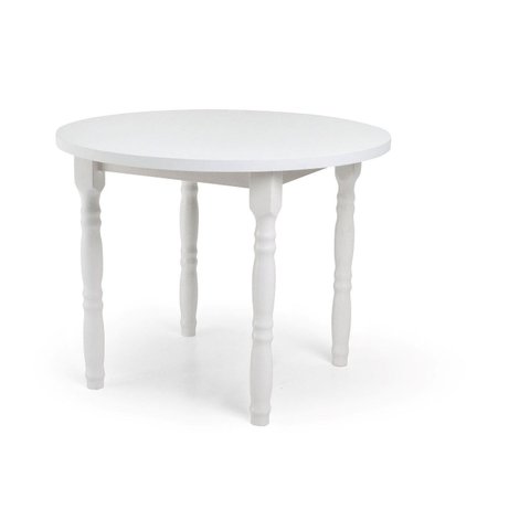 Mesa Redonda 99 cm Tampo MDF Dalas Branco