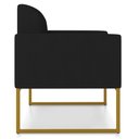 Ver imagem 4 de Poltrona Marisa Linho Base Industrial Metálica Dourado - D’Rossi - A79 Preto