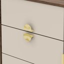 Ver imagem 3 de Cômoda Quarto 95cm com Espelho 1 Porta Kenia V01 - D'Rossi Cor Imbuia e Fendi