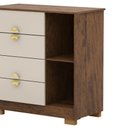Ver imagem 2 de Cômoda Quarto 95cm com Espelho 1 Porta Kenia V01 - D'Rossi Cor Imbuia e Fendi