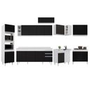 Ver imagem 6 de Armário de Cozinha Modulada de Canto 9 Peças CP05 Balcão com Tampo Branco/Preto - Lumil Lumil Móveis