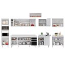 Ver imagem 5 de Armário de Cozinha Modulada de Canto 9 Peças CP05 Balcão com Tampo Branco/Preto - Lumil Lumil Móveis