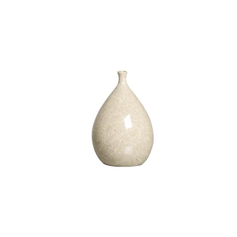 Vaso Decorativo de Cerâmica Mimo Bege Petra 20x14 cm